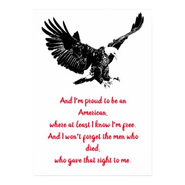 Patriotic Bald Eagle Motivational USA Proud Poster Patriotic Bald Eagle Motivational USA Proud Poster