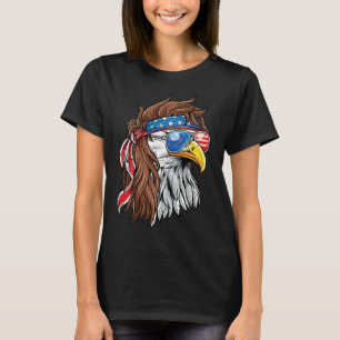 Patriotic Bald Eagle Mullet Usa American Flag 4th T-Shirt