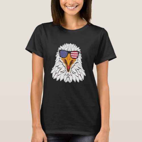 Patriotic Bald Eagle Mullet Usa American Flag 4th  T_Shirt