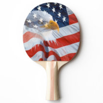 Patriotic Bald Eagle Over The American Flag Ping Pong Paddle Patriotic Bald Eagle Over The American Flag Ping Pong Paddle