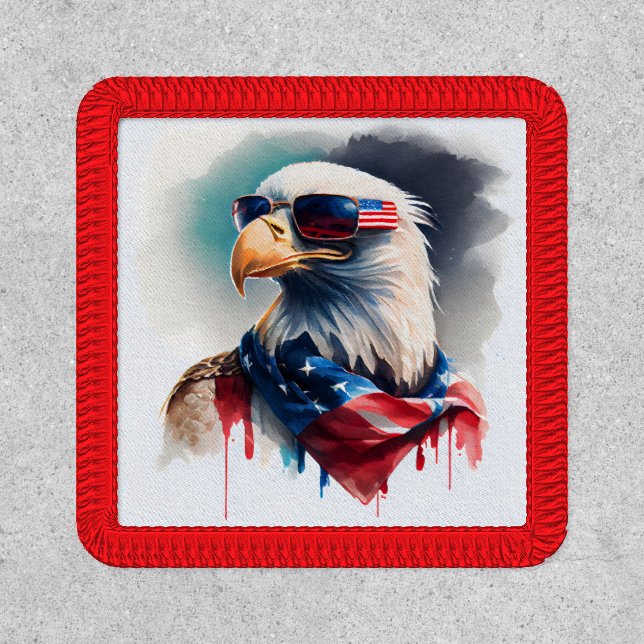 Patriotic Bald Eagle Patch (Front)