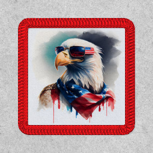 Patriotic Bald Eagle Patch