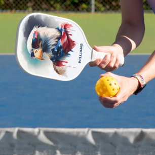 Patriotic Bald Eagle Pickleball Paddle