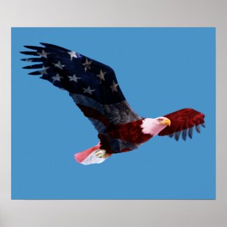 Patriotic Bald Eagle print