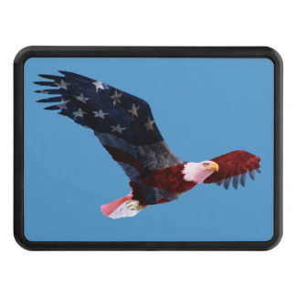 Patriotic Bald Eagle Trailer Hitch Cover