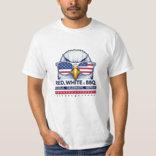 Patriotic Bald Eagle Value Tee for July 4th BBQ 