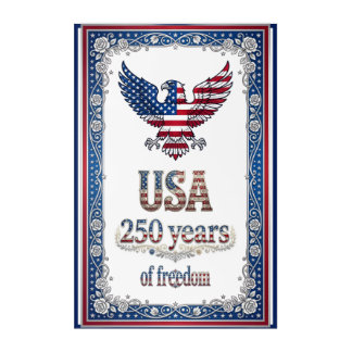 Patriotic Bald Eagle Vintage 250 Americana Freedom Acrylic Print
