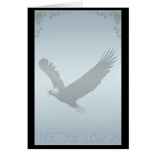 Patriotic Bald Eagle 'We The People' USA Card