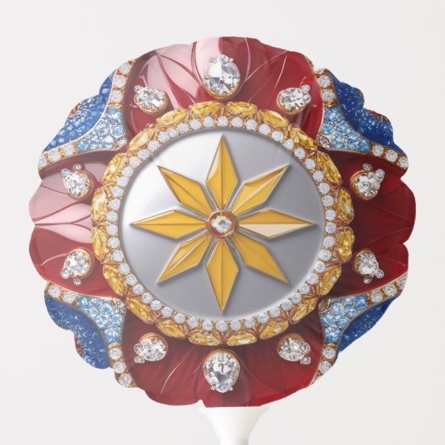 Patriotic balloon with Colombian Colors (Front)