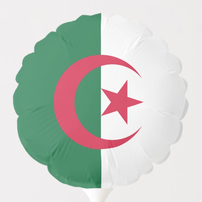 Patriotic balloon with flag of Algeria (Back)