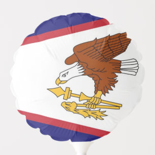 Patriotic balloon with flag of American Samoa, USA