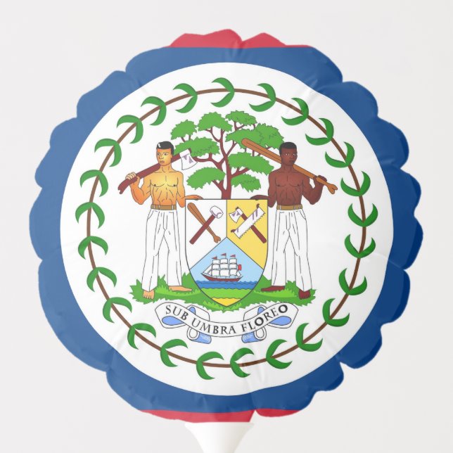 Patriotic balloon with flag of Belize (Back)
