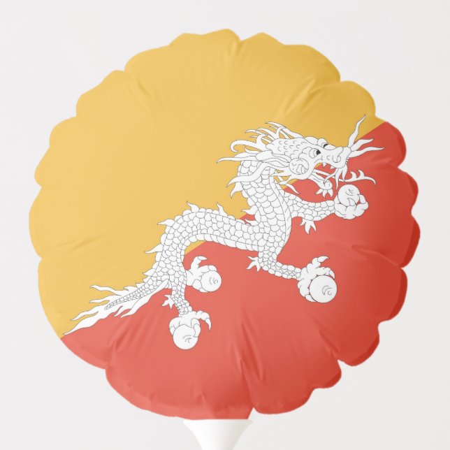 Patriotic balloon with flag of Bhutan (Back)