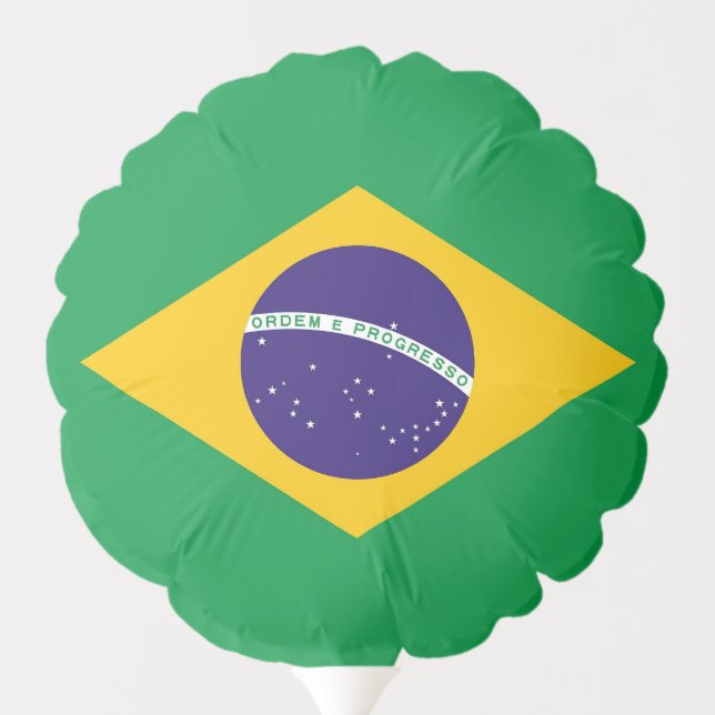 Patriotic balloon with flag of Brazil (Back)