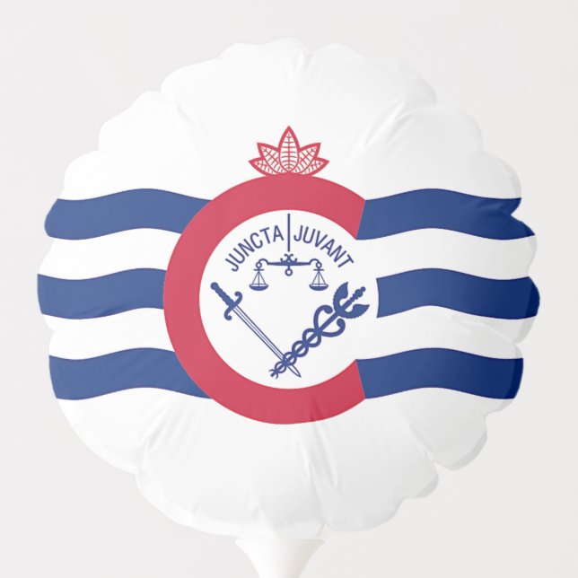 Patriotic balloon with flag of Cincinnati, USA (Back)