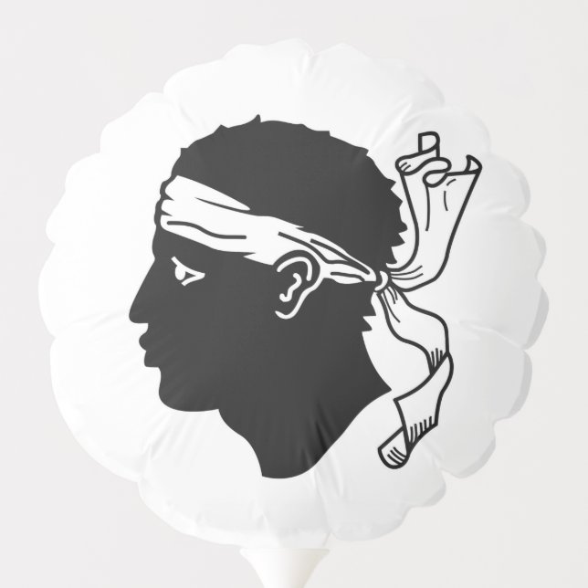 Patriotic balloon with flag of Corsica (Back)