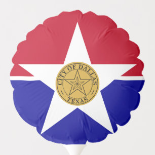 Patriotic balloon with flag of Dallas, USA