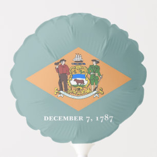 Patriotic balloon with flag of Delaware, USA