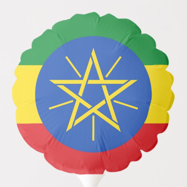 Patriotic balloon with flag of Ethiopia (Back)