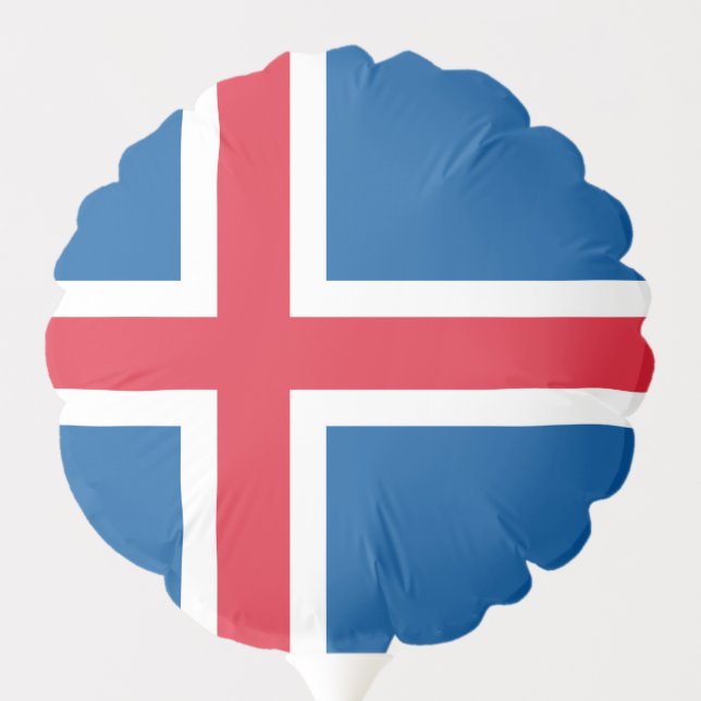 Patriotic balloon with flag of Iceland (Back)