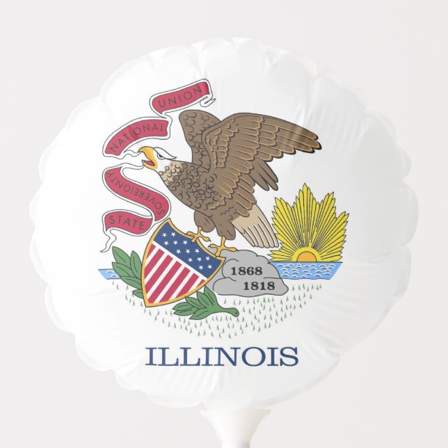 Patriotic balloon with flag of Illinois, USA (Front)