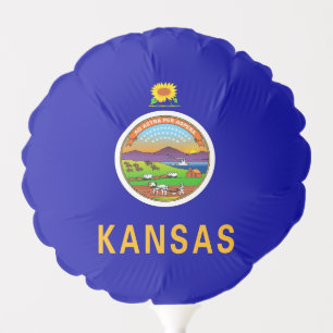 Patriotic balloon with flag of Kansas, USA