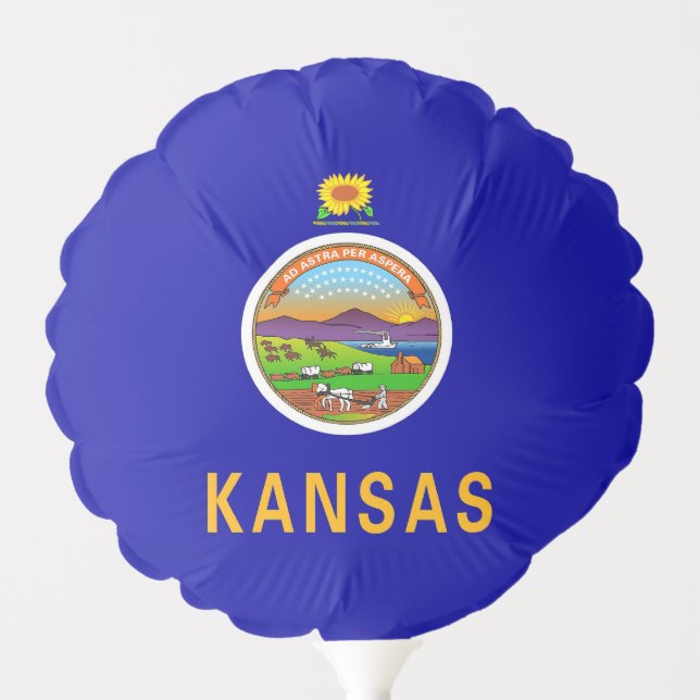 Patriotic balloon with flag of Kansas, USA (Front)