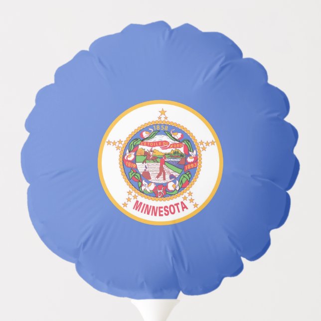 Patriotic balloon with flag of Minnesota, USA (Back)