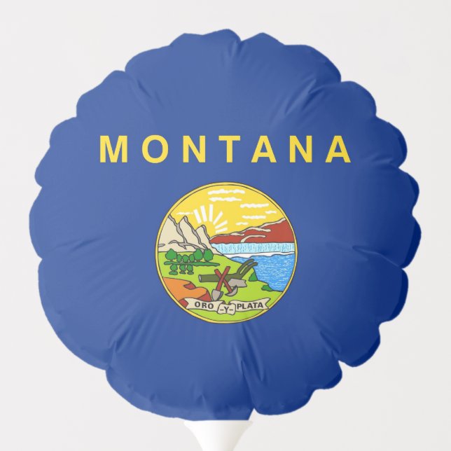 Patriotic balloon with flag of Montana, USA (Back)