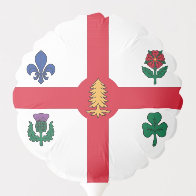 Patriotic balloon with flag of Montreal, Canada (Back)