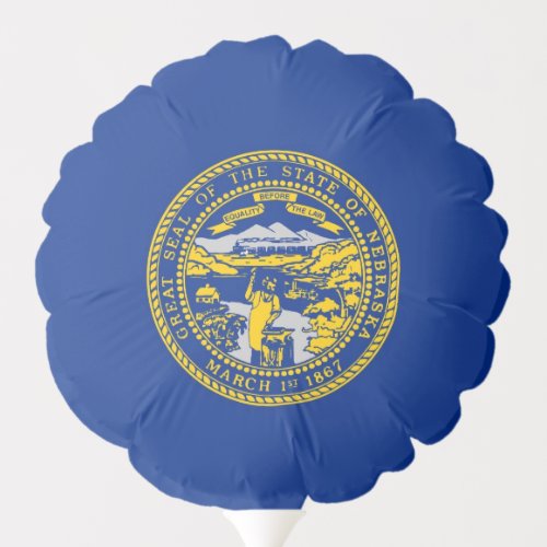 Patriotic balloon with flag of Nebraska USA
