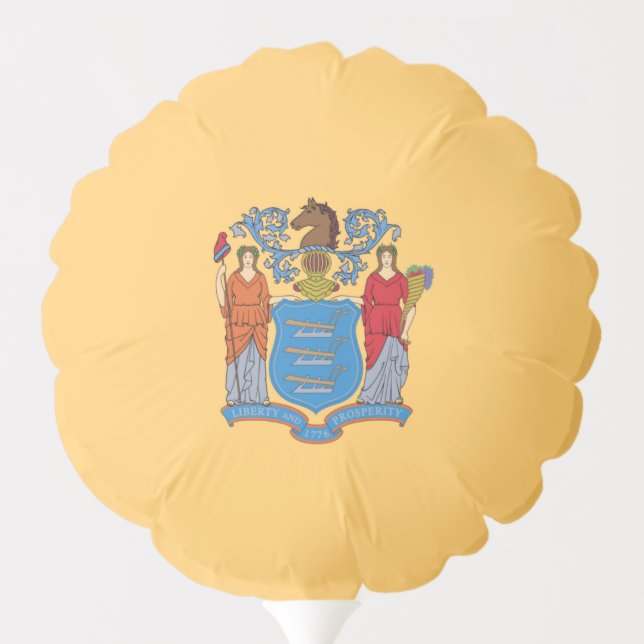 Patriotic balloon with flag of New Jersey, USA (Back)
