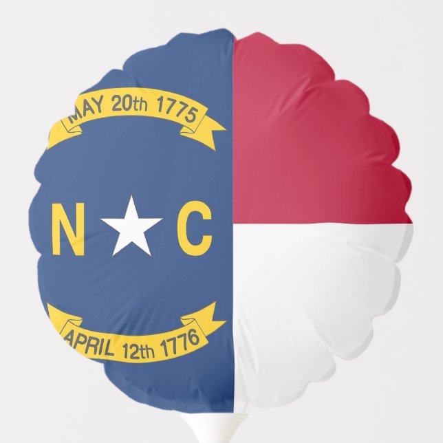 Patriotic balloon with flag of North Carolina, USA (Back)