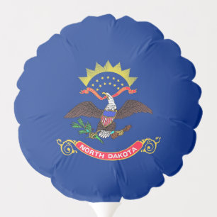 Patriotic balloon with flag of North Dakota, USA