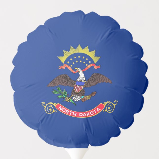 Patriotic balloon with flag of North Dakota, USA (Back)