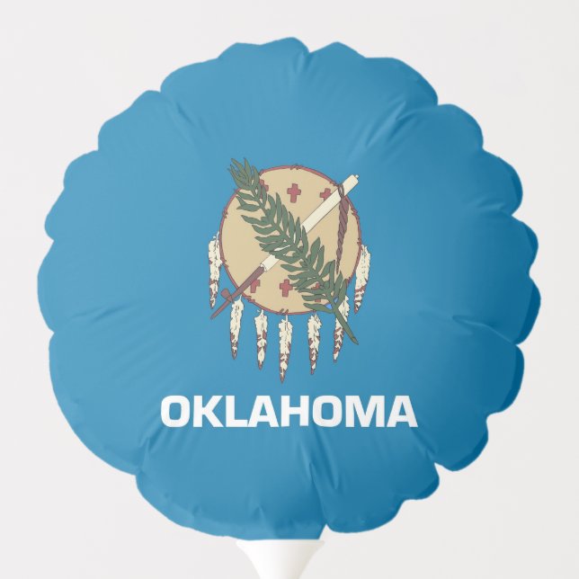 Patriotic balloon with flag of Oklahoma, USA (Back)