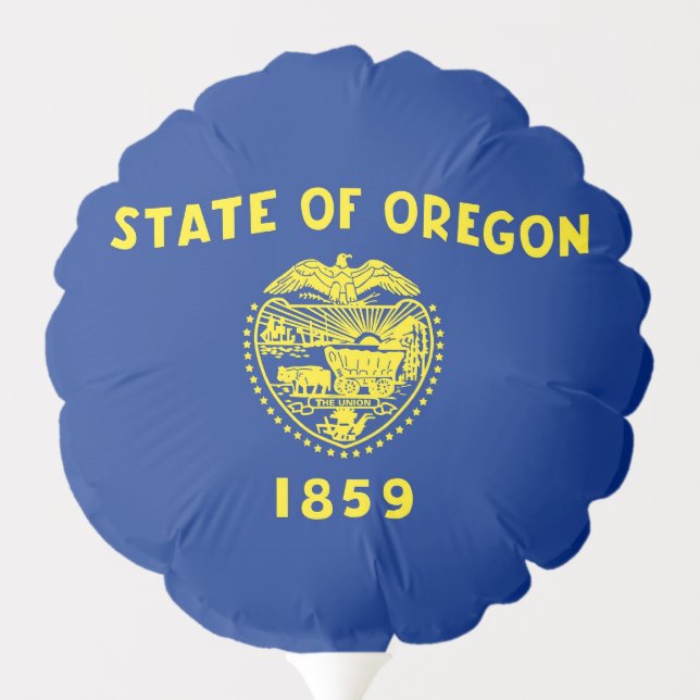 Patriotic balloon with flag of Oregon, USA (Back)