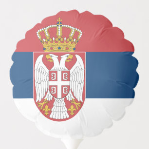Patriotic balloon with flag of Serbia