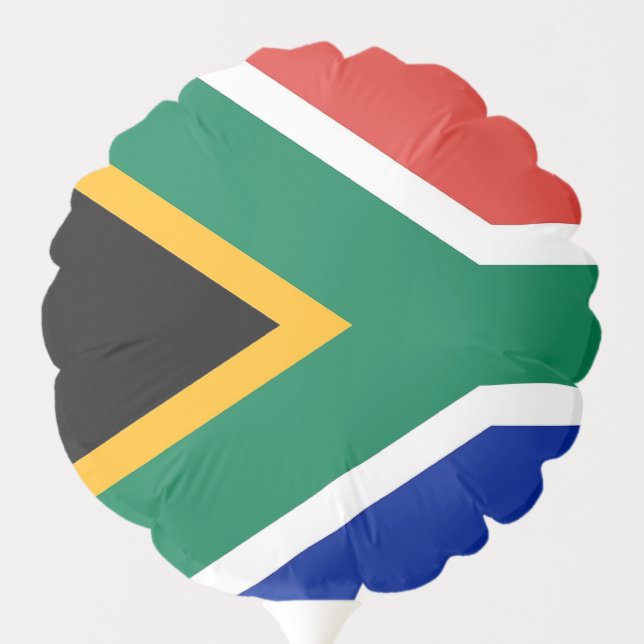 Patriotic balloon with flag of South Africa (Back)
