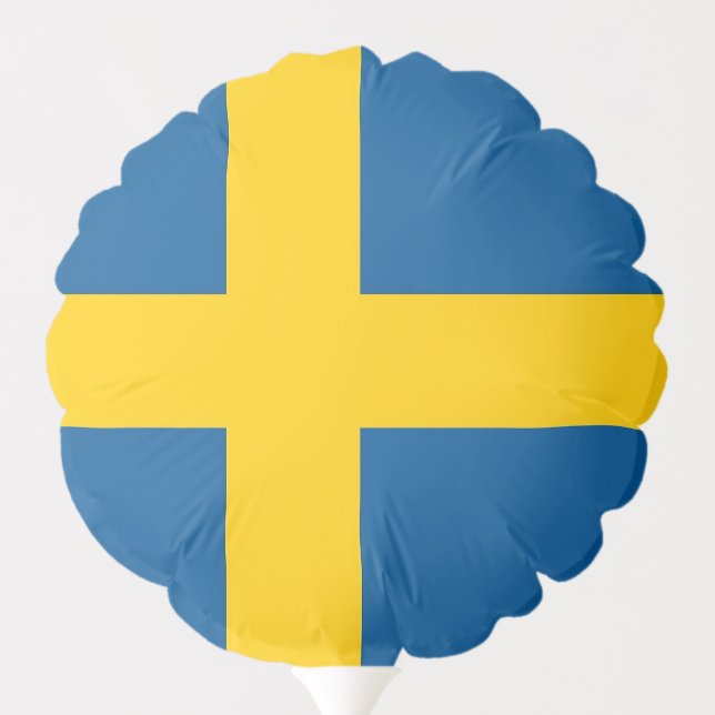 Patriotic balloon with flag of Sweden (Back)