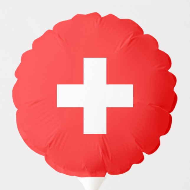 Patriotic balloon with flag of Switzerland (Back)