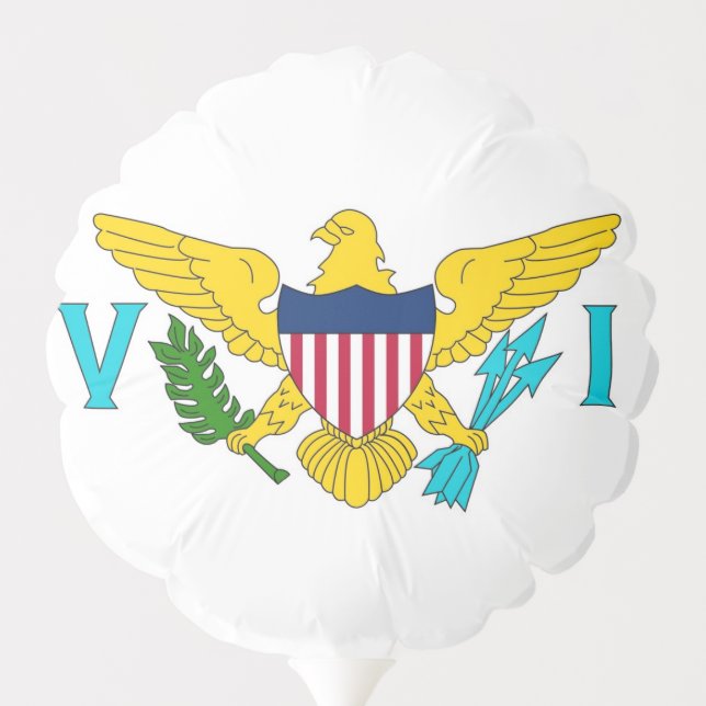 Patriotic balloon with flag of Virgin Islands, USA (Back)