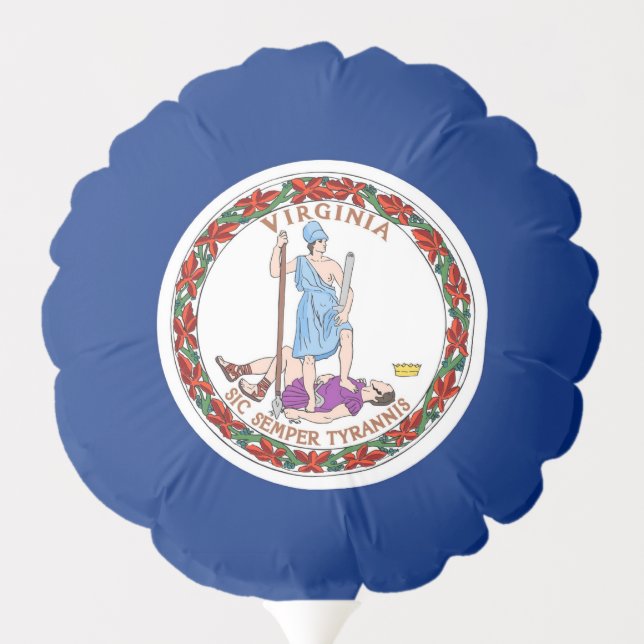 Patriotic balloon with flag of Virginia, USA (Back)