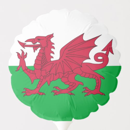 Patriotic balloon with flag of Wales UK