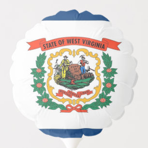 Patriotic balloon with flag of West Virginia, USA