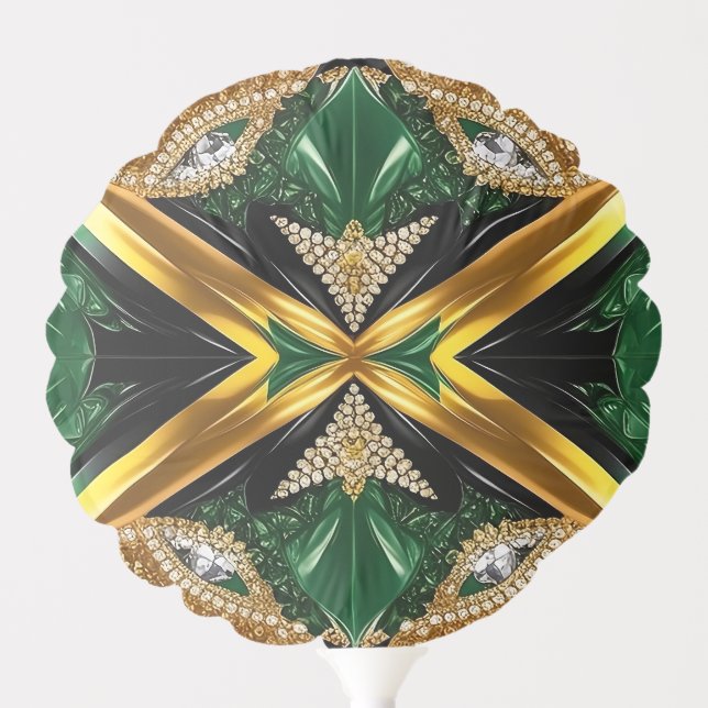 Patriotic balloon with Jamaican Colors (Front)
