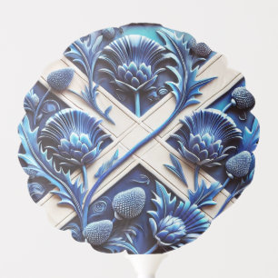 Patriotic balloon with Scottish Thistles Design