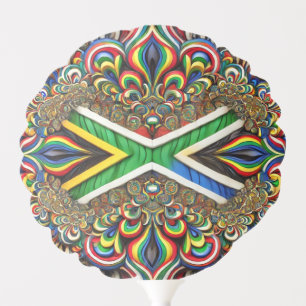 Patriotic balloon with South African Colors