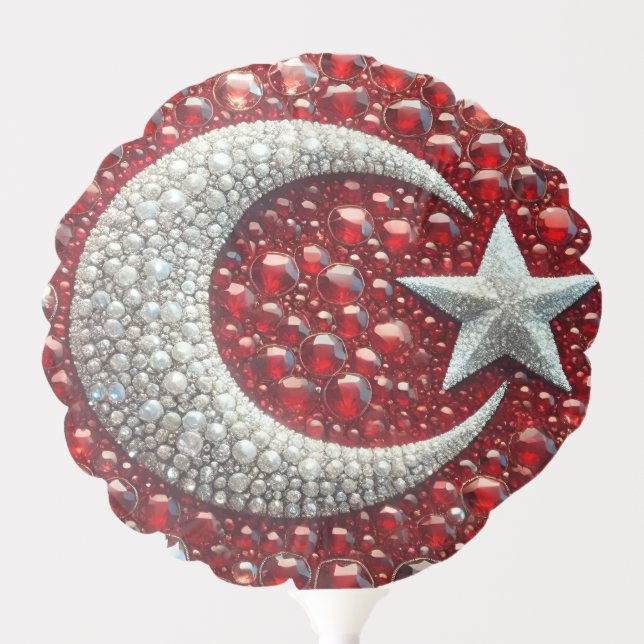 Patriotic balloon with Turkish Colors (Front)