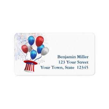 Patriotic Balloons Label by StarStock at Zazzle